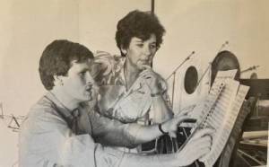 1986: Stephen Paulus rehearses with soprano Evelyn Lear for the premiere of his Festival-commissioned work, "Letters from Colette" 